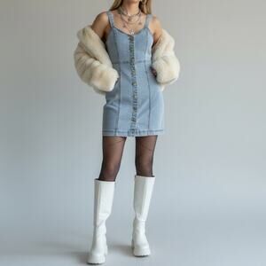 Forever 21 Denim Overall Dress